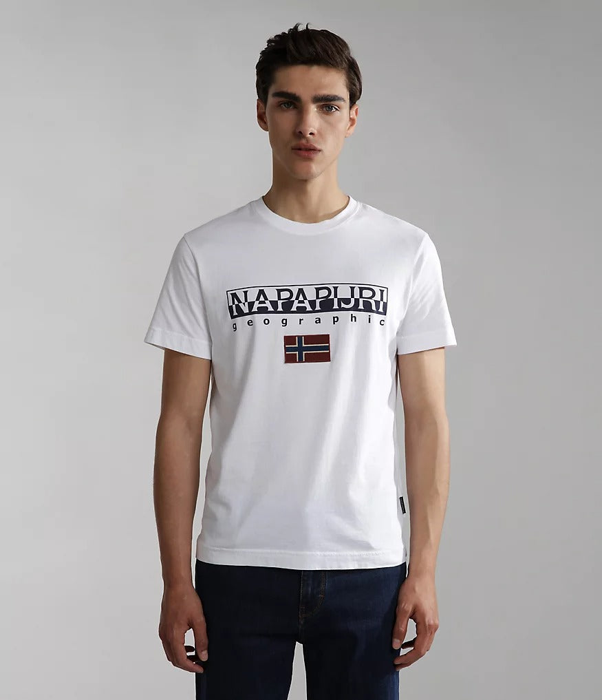Napapijri S-Ayas SS T-Shirt in Bright White