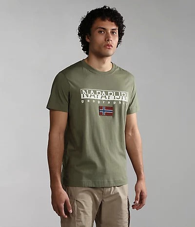 Napapijri S-Ayas SS T-Shirt in Green Lichen
