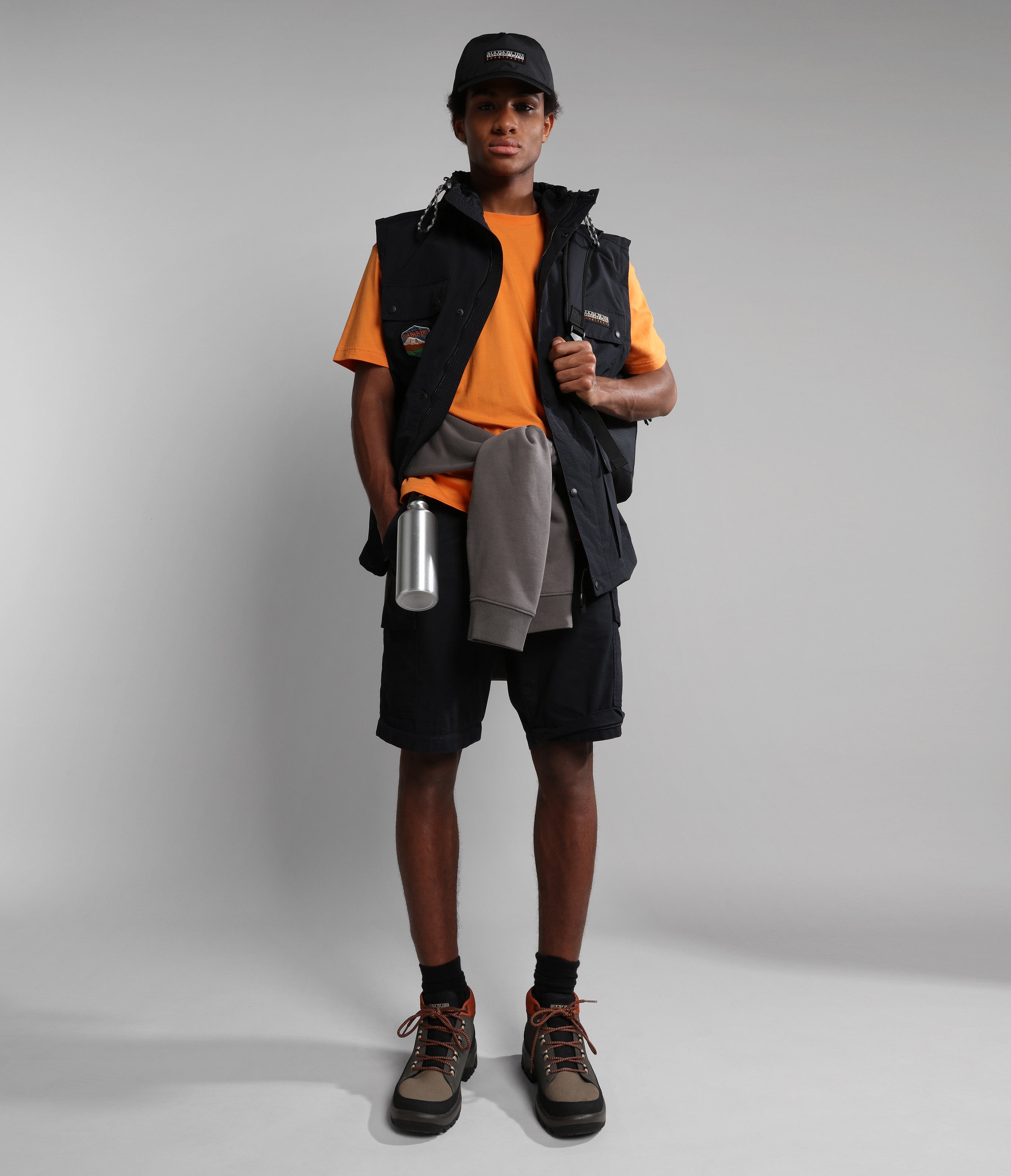 Napapijri Bolivar Short Sleeve T-shirt in Orange Amber