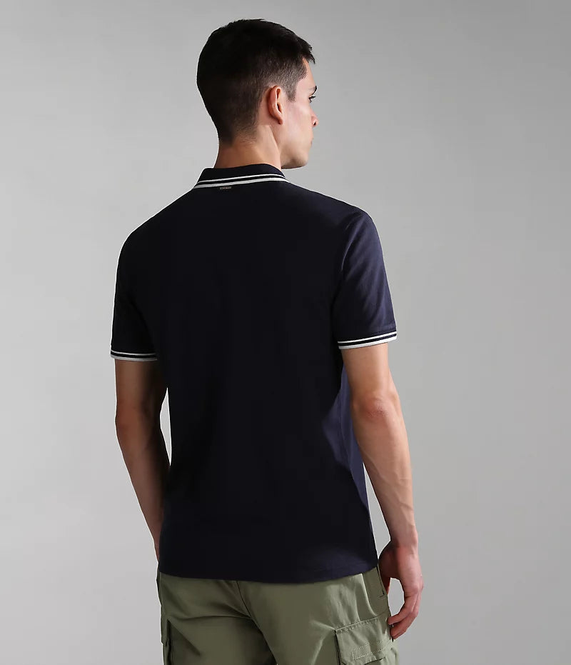 Napapijri Macas Short Sleeve Polo shirt in Blue Marine
