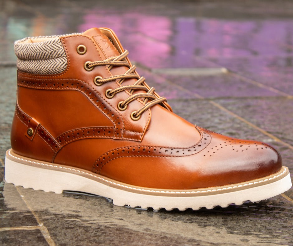 Nicholas Deakins Udon Brogue Boots Brown