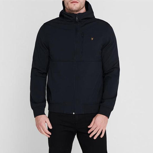 Farah Rudd Soft Shell Coat In True Navy