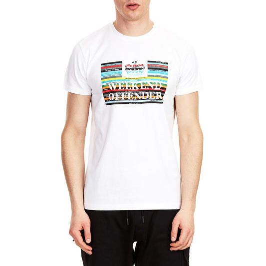 Weekend Offender Spines Logo Print T-Shirt White