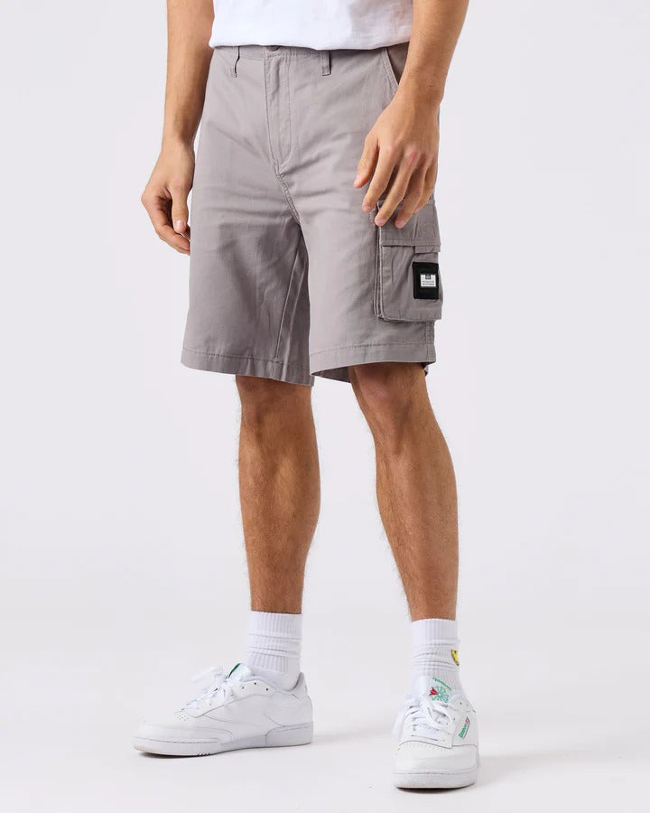 Weekend Offender Mascia Cargo Shorts Smoke Grey