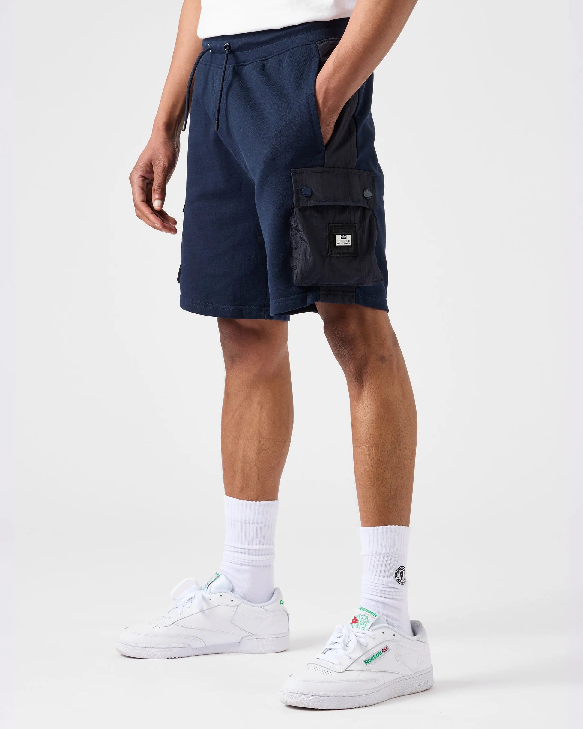 Weekend Offender Pink Sands Jogger Shorts in Navy – Inocencia