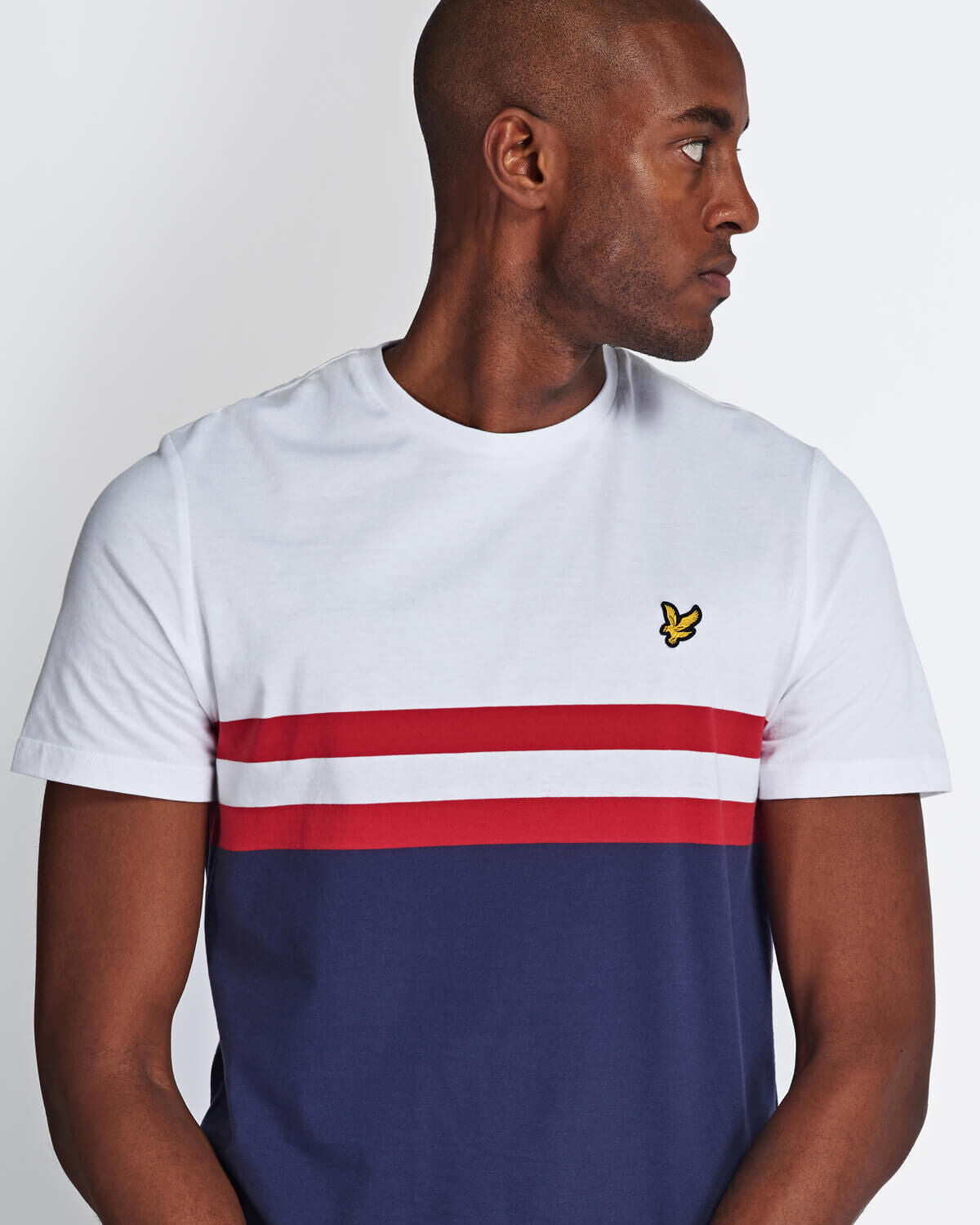 Lyle & Scott Yoke Stripe T-Shirt in White