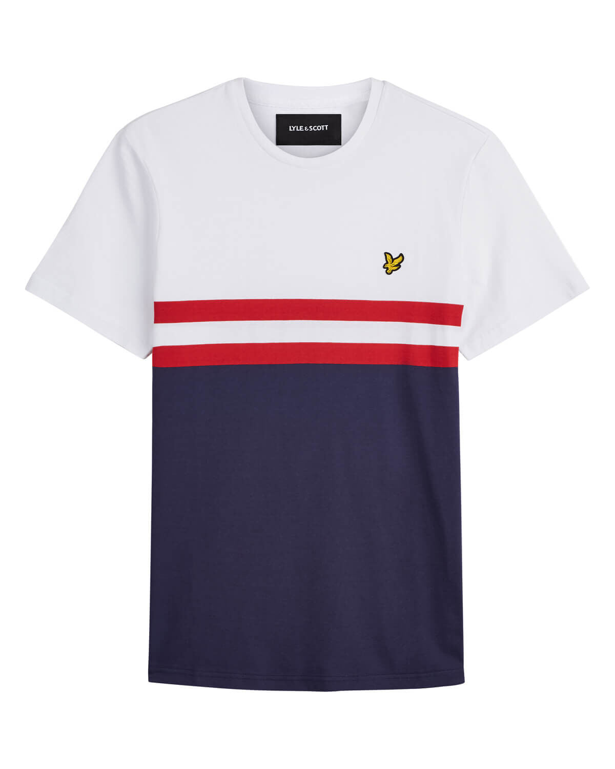 Lyle & Scott Yoke Stripe T-Shirt in White