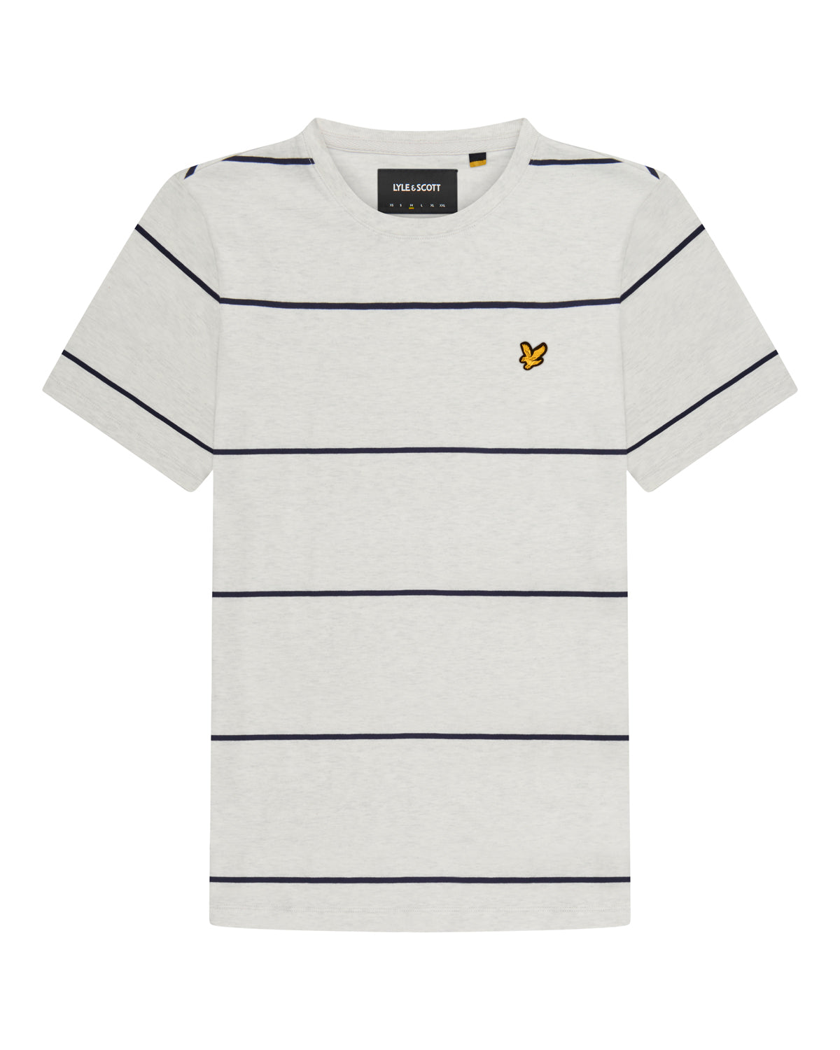 Lyle & Scott Men's T-Shirt With Wide Stripe Marble White