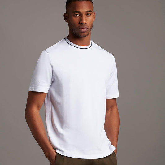 Lyle & Scott Casuals Tipped T-Shirt in White