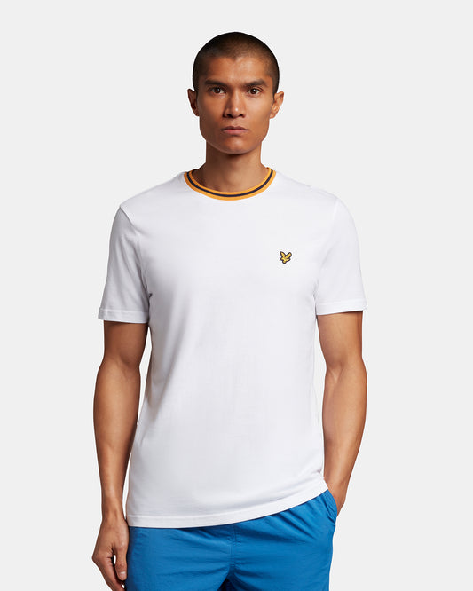 Lyle & Scott Contrast Tipped T-Shirt White