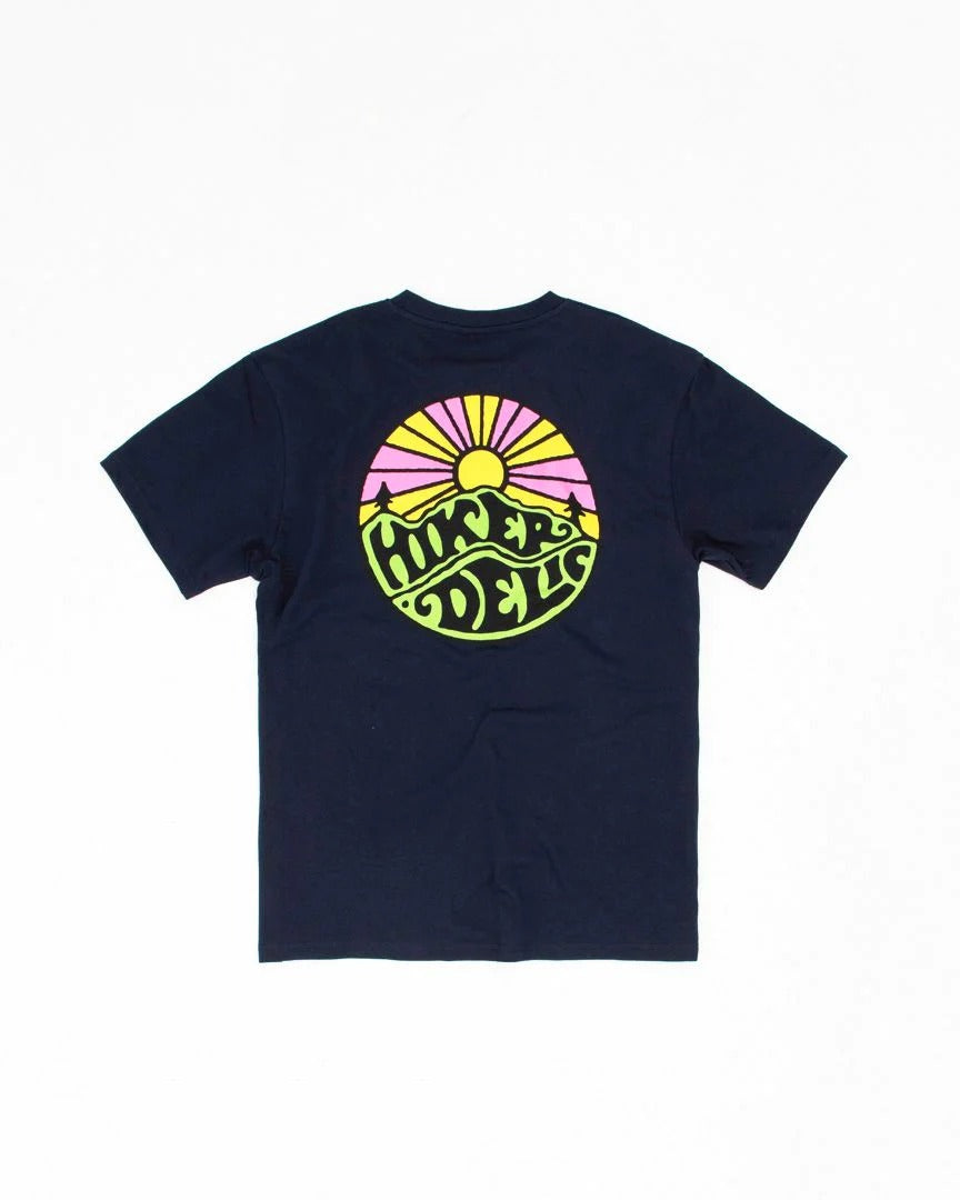 Hikerdelic Backprint Original Logo T-Shirt in Navy