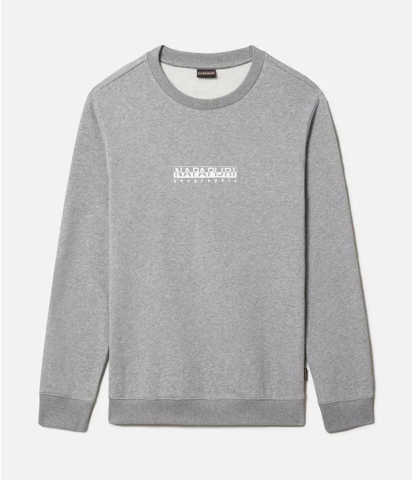 Napapijri B-Box Sweatshirt Top in Grey Melange