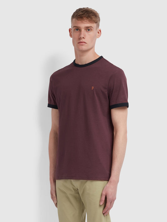 Farah Groves Ringer T Shirt in Farah Red