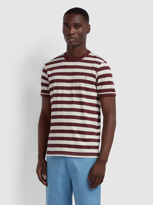 Farah Belgrove Striped T-Shirt in Farah Red