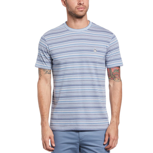 Original Penguin Multi Stripe T-Shirt Spring Lake Blue