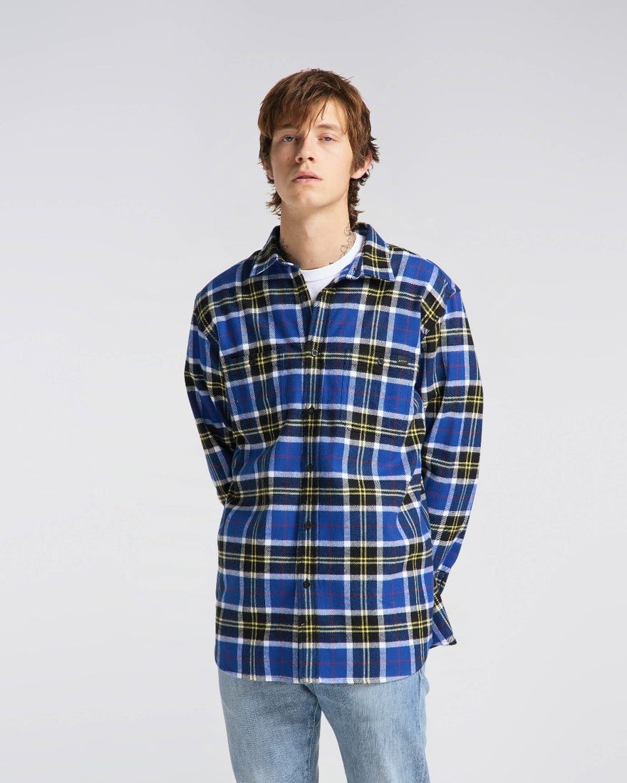 Edwin Labour Brushed Flannel Shirt Blue – Inocencia