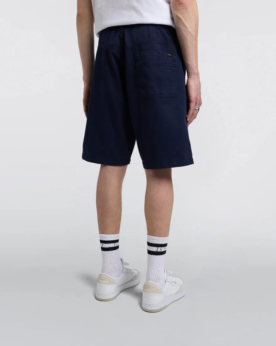 Edwin Gangis Twill Cotton Utility Shorts Maritime Blue