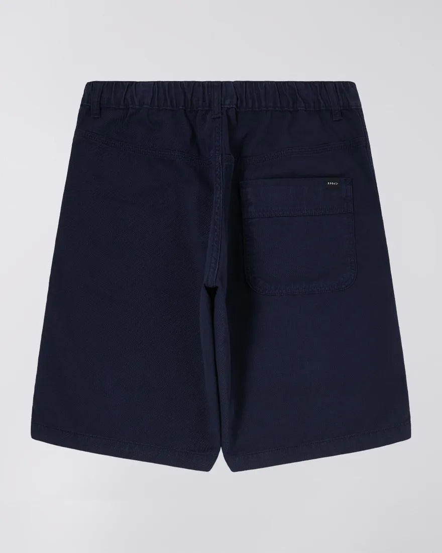 Edwin Gangis Twill Cotton Utility Shorts Maritime Blue