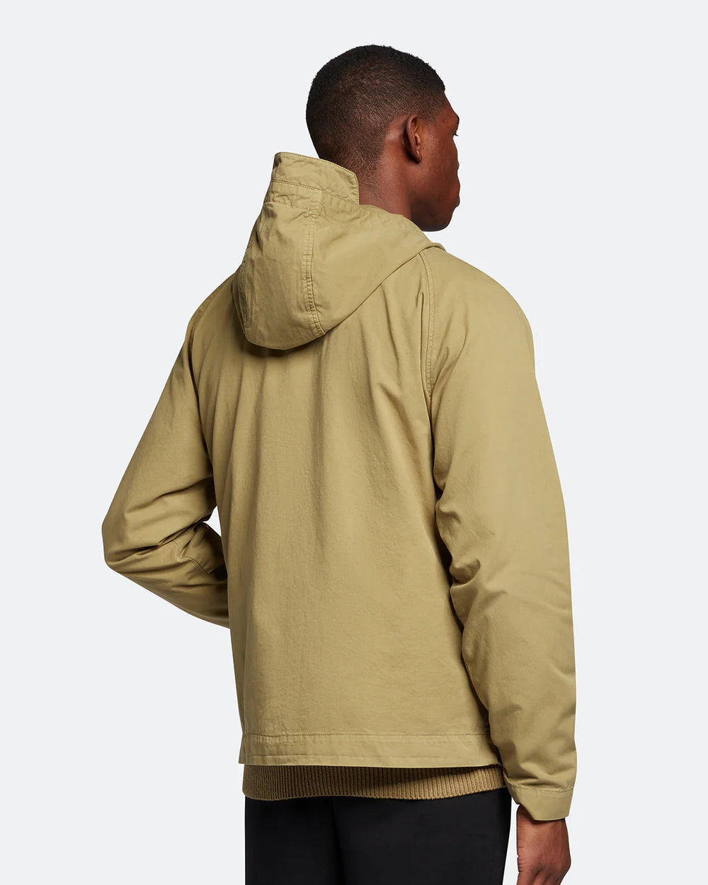 Lyle & Scott Garment Dyed Zip Through Hooded Jacket Seaweed