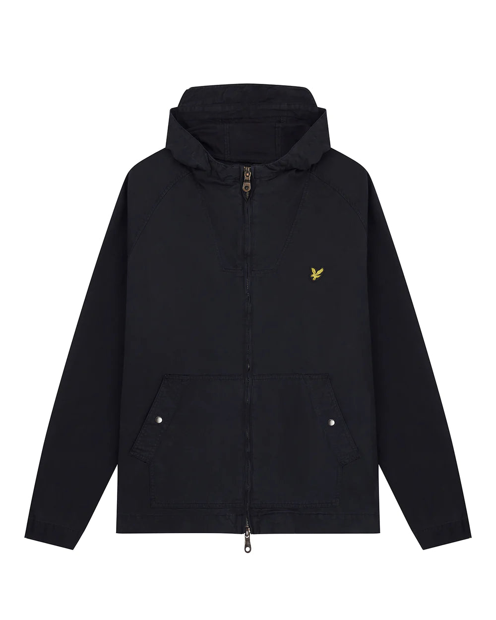 Lyle & Scott Garment Dyed Zip Through Hooded Jacket Dark Navy
