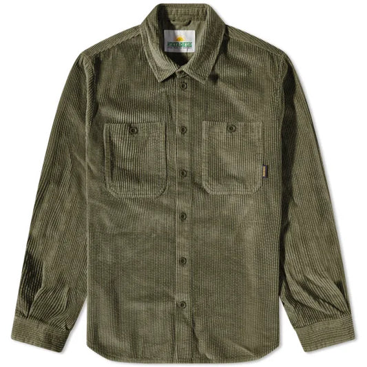 Hikerdelic Swiss Army Corduroy Shirt Khaki