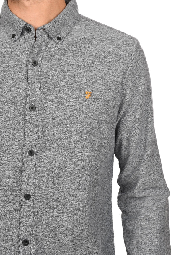 Farah Kreo Shirt in Linen Grey
