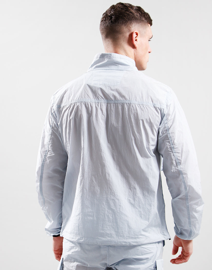 Marshall Artist Krinkle Nylon1/4 Zip Overshirt Dolphin Grey