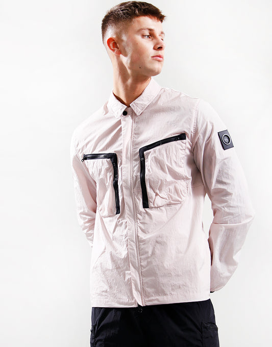 Marshall Artist Krinkle Nylon Overshirt Jacket Quartz Pink