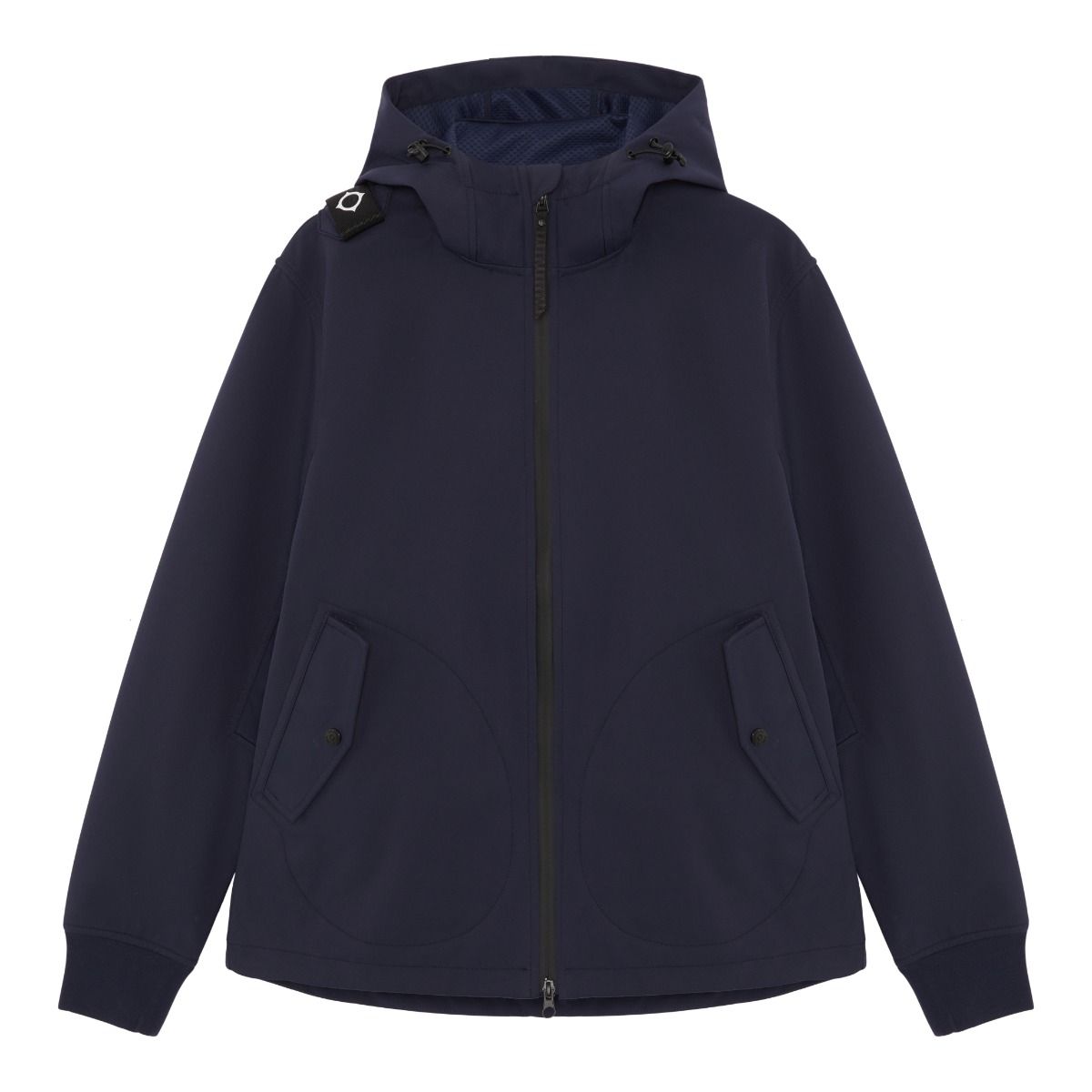 Ma.Strum Softshell Full Zip Hooded Jacket Dark Navy