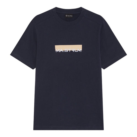 Ma.Strum Block Print T-Shirt Ink Navy