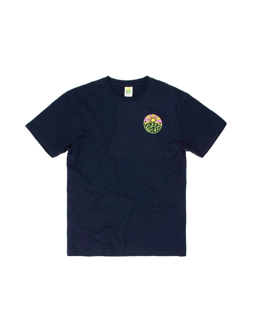 Hikerdelic Backprint Original Logo T-Shirt in Navy