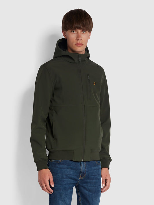 Farah Rudd Soft Shell Coat In Evergreen