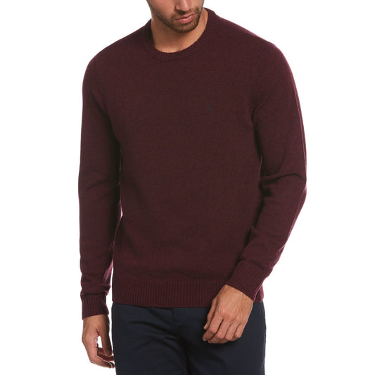 Original Penguin Lambswool Crew Neck Sweater Tawny Port