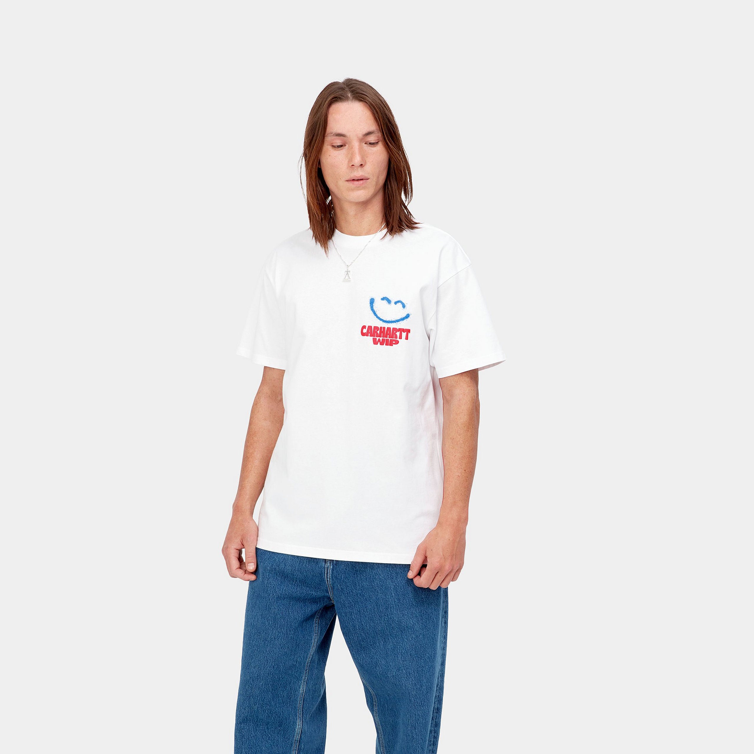 Carhartt WIP S/S Happy Script T-Shirt in White