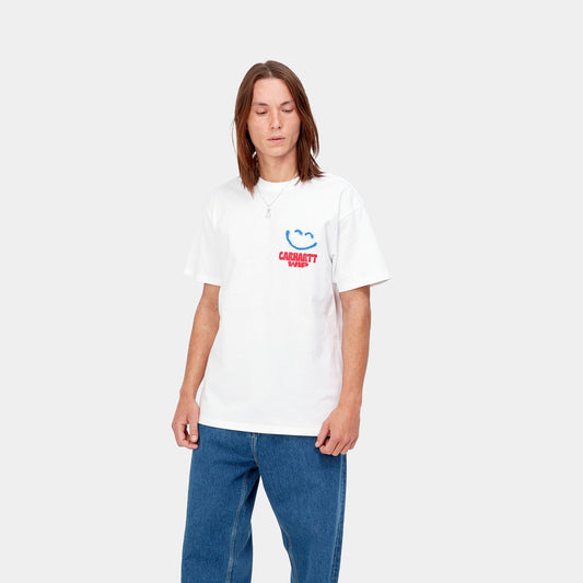 Carhartt WIP S/S Happy Script T-Shirt in White