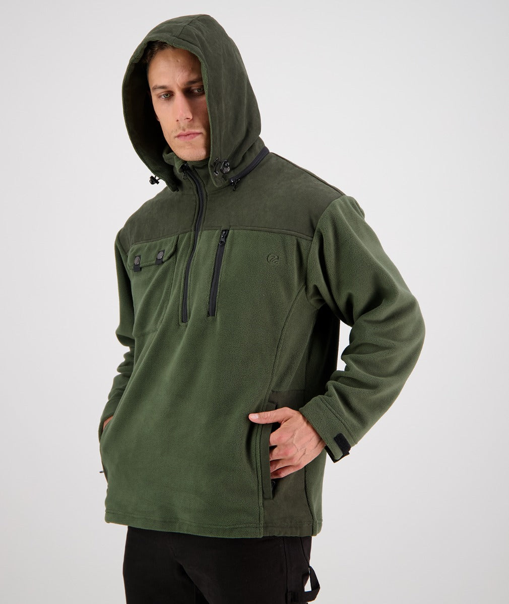 Swanndri High Rock Pullover Fleece Olive Green