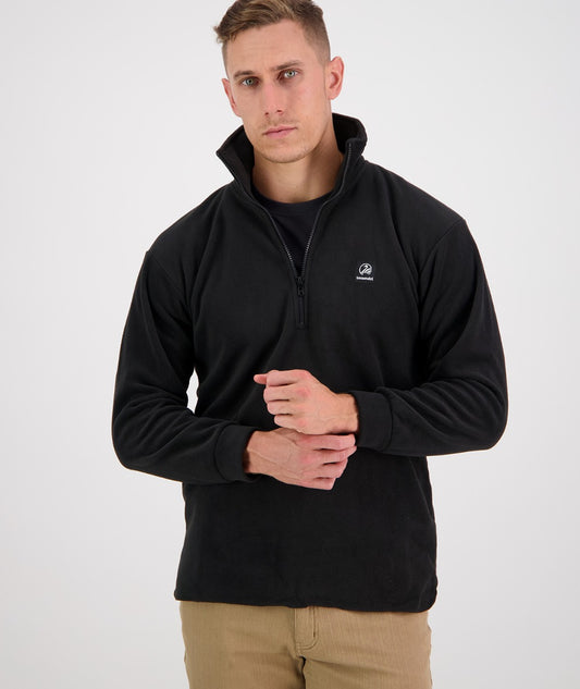 Swanndri Motu Zip Pullover Fleece Black