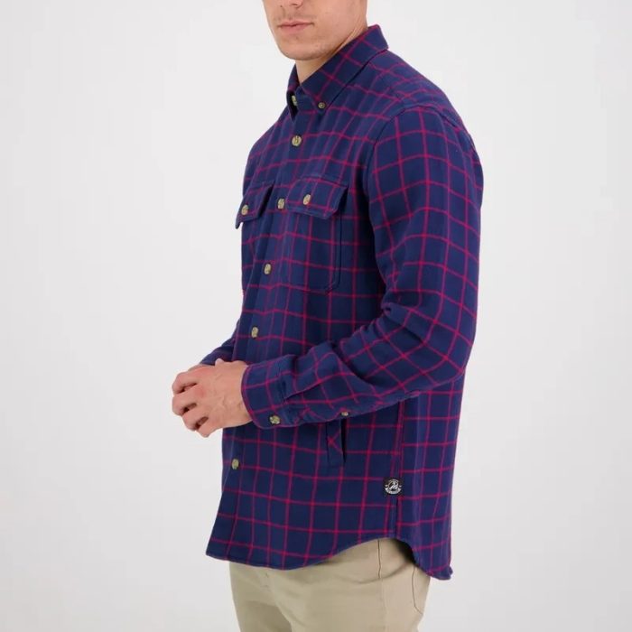 Swanndri Emerson Double Pocket Overshirt Red/Navy
