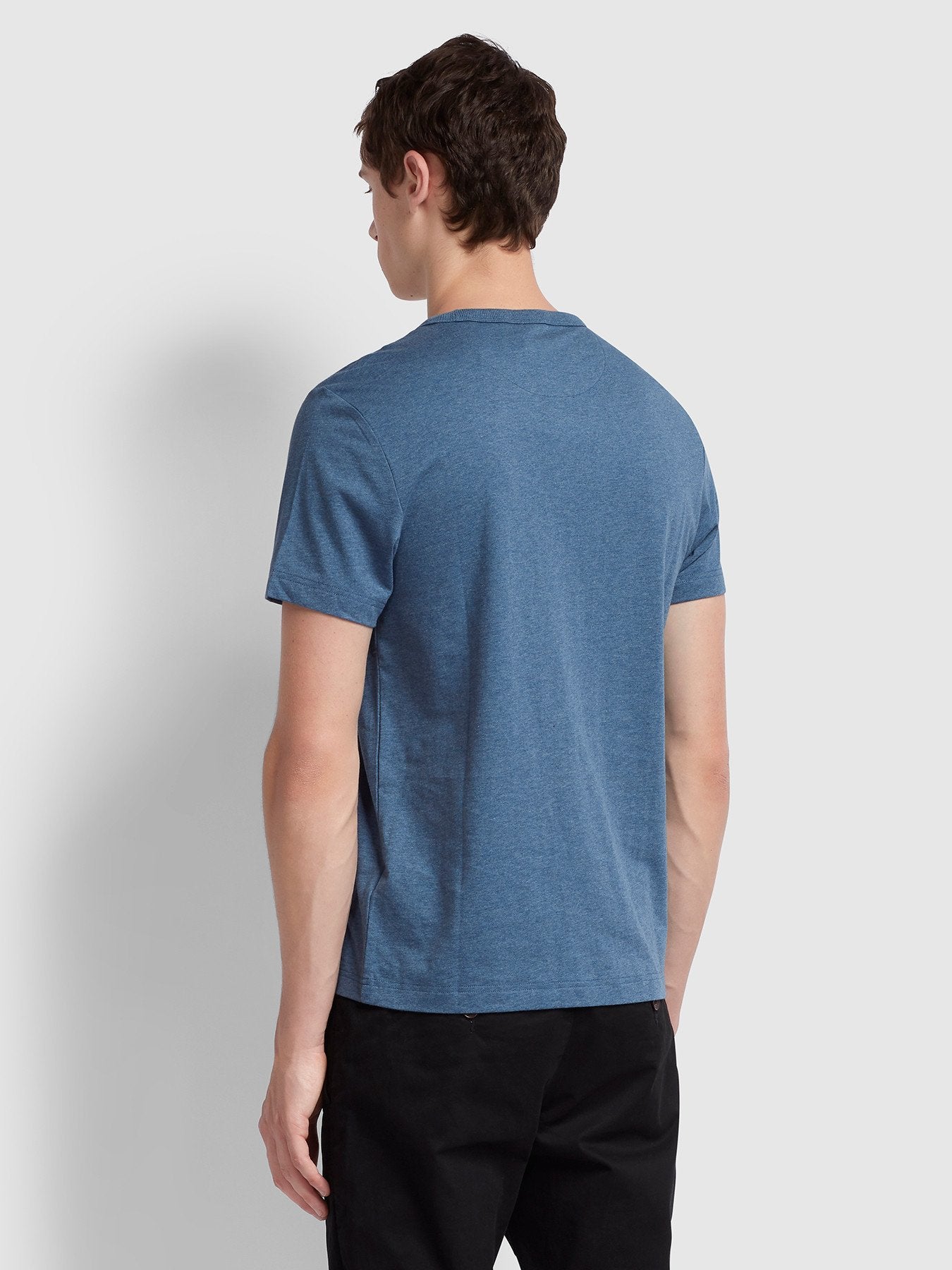 Farah Dennis Crew T-Shirt Dark Denim Marl
