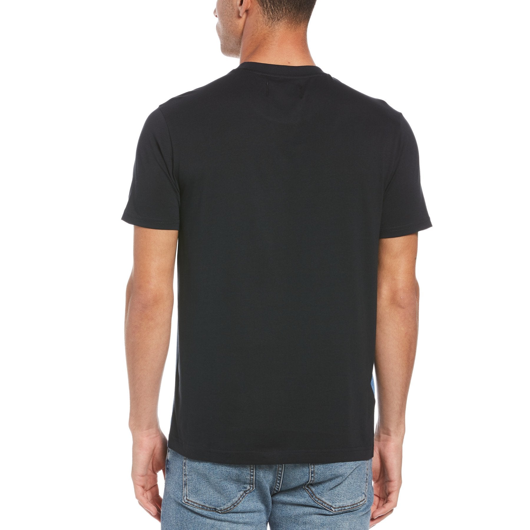 Original Penguin Block Stripe T-Shirt Dark Sapphire Navy
