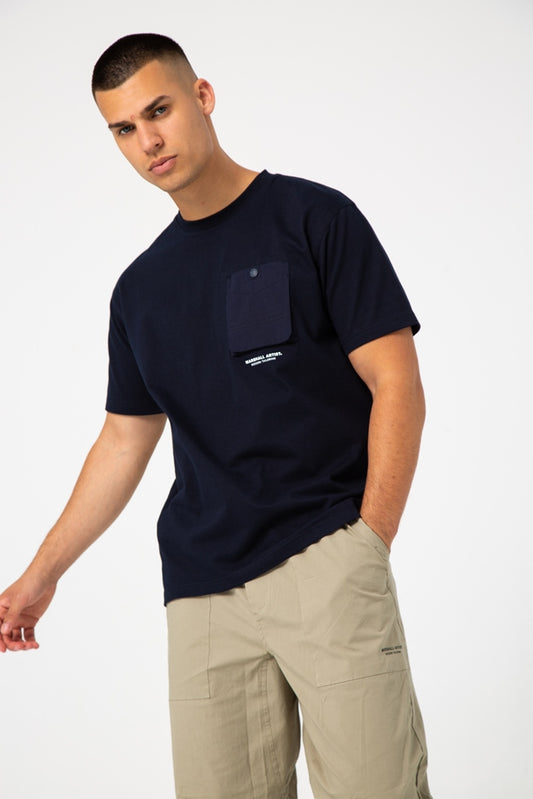 Marshall Artist Opensa Pocket T-Shirt Navy