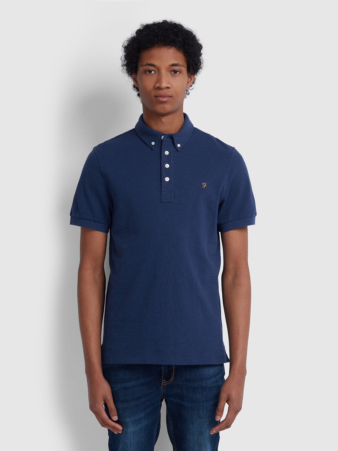 Farah Ricky SS Polo in Peony Blue