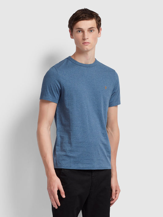 Farah Dennis Crew T-Shirt Dark Denim Marl