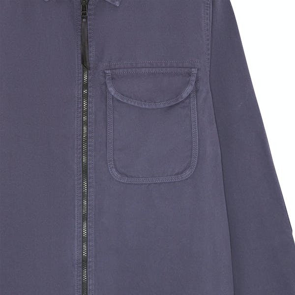 Ma.Strum Zip Front Overshirt Ink Navy
